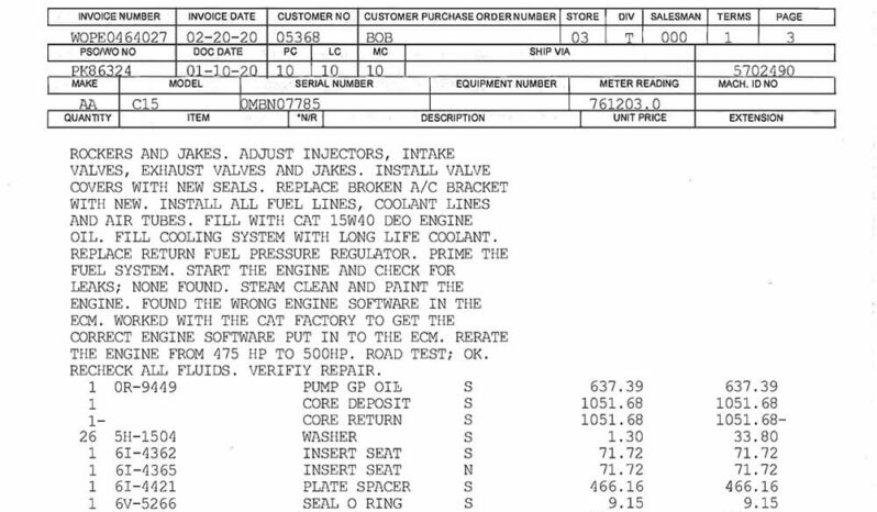 2003 PETERBILT 379 DAY CAB W/81K ON CERTIFIED OVERHAUL full