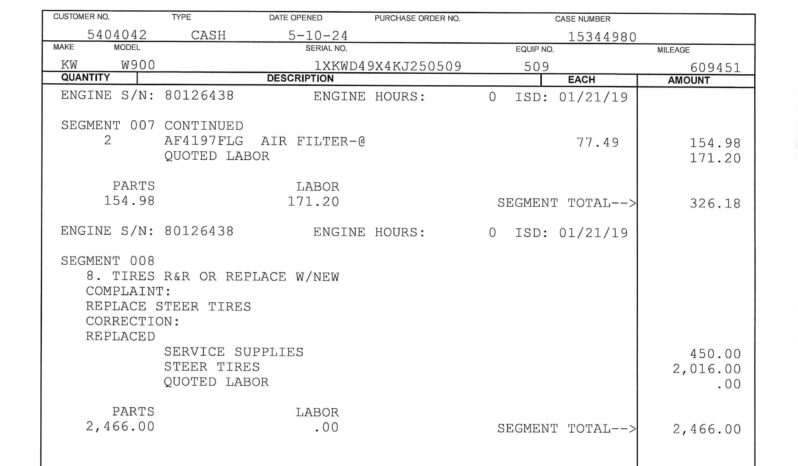 2019 KENWORTH W900L W/CERTIFIED OVERHAUL & WARRANTY full