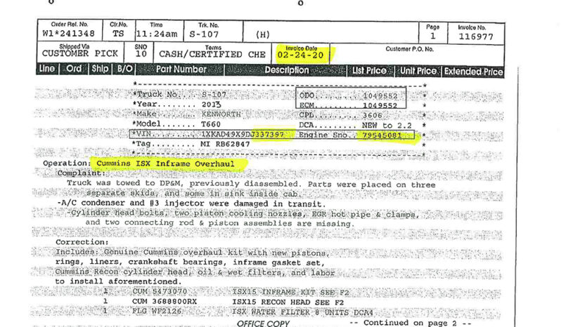 2013 KENWORTH T660 – 266K ON CERTIFIED CUMMINS OVERHAUL full