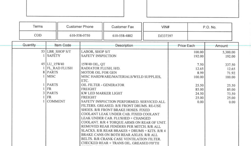 2013 KENWORTH T660 – 266K ON CERTIFIED CUMMINS OVERHAUL full